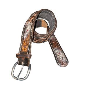 Vintage Custom Tooled Filigree Western Belt - Bid Now = Discounted Shipping